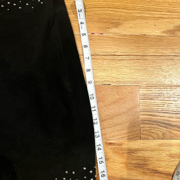 Intermix Black Suede Skirt with Silver Studs - Picture 7 of 10